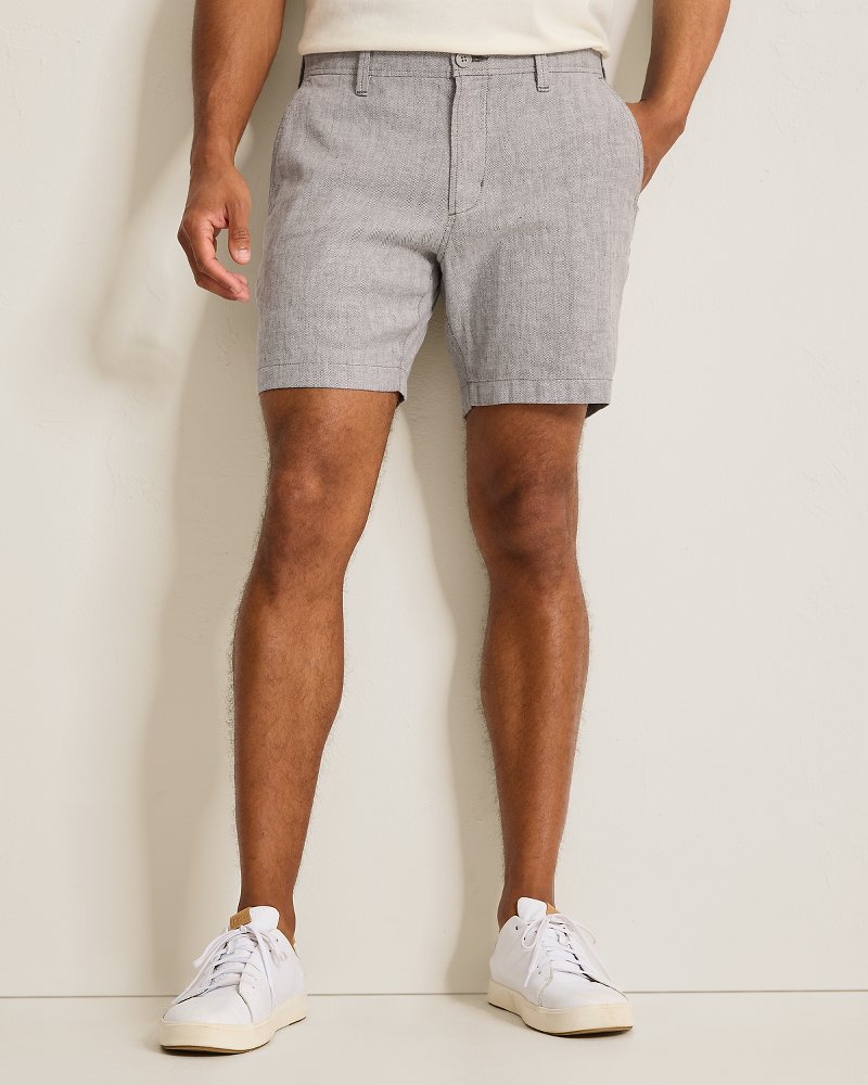 Beach Coast Stretch-Linen 7-Inch Shorts