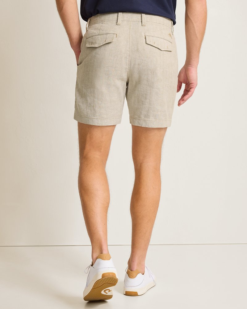 Beach Coast Stretch-Linen 7-Inch Shorts