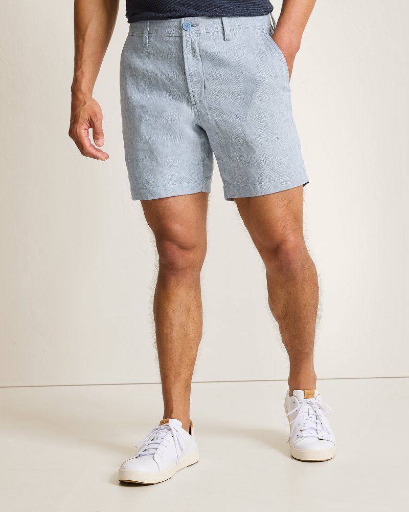 Beach Coast Stretch-Linen 7-Inch Shorts