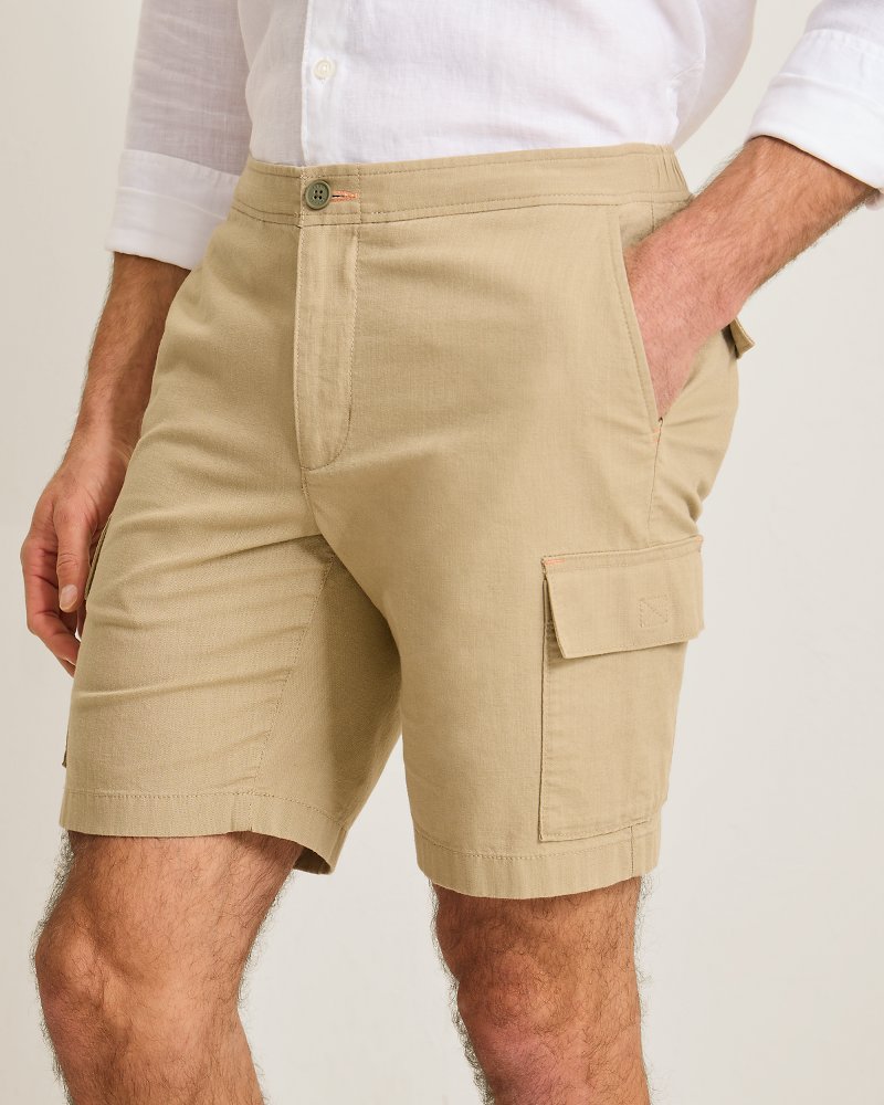 Thumbnail for Linen In Paradise Cargo 9-Inch Shorts