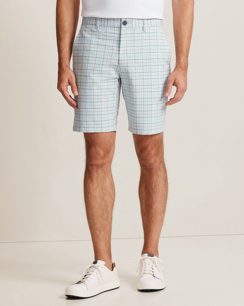 Chip Shot Plaid Bay IslandZone 9-Inch Shorts