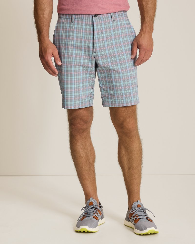 Barbados Pro Birdie Plaid IslandZone 9-Inch Shorts