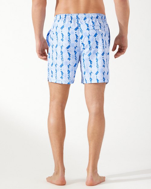 Tommy Bahama Men's XL Aqua Blue The Naples Happy Go Cargo Swim Trunks Shorts 