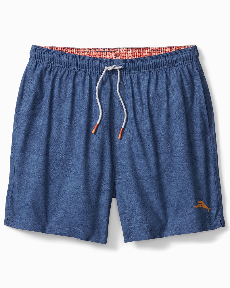 Tommy Bahama Men's Tommy Bahama Black San Francisco 49ers Naples Layered  Leaves Swim Trunks