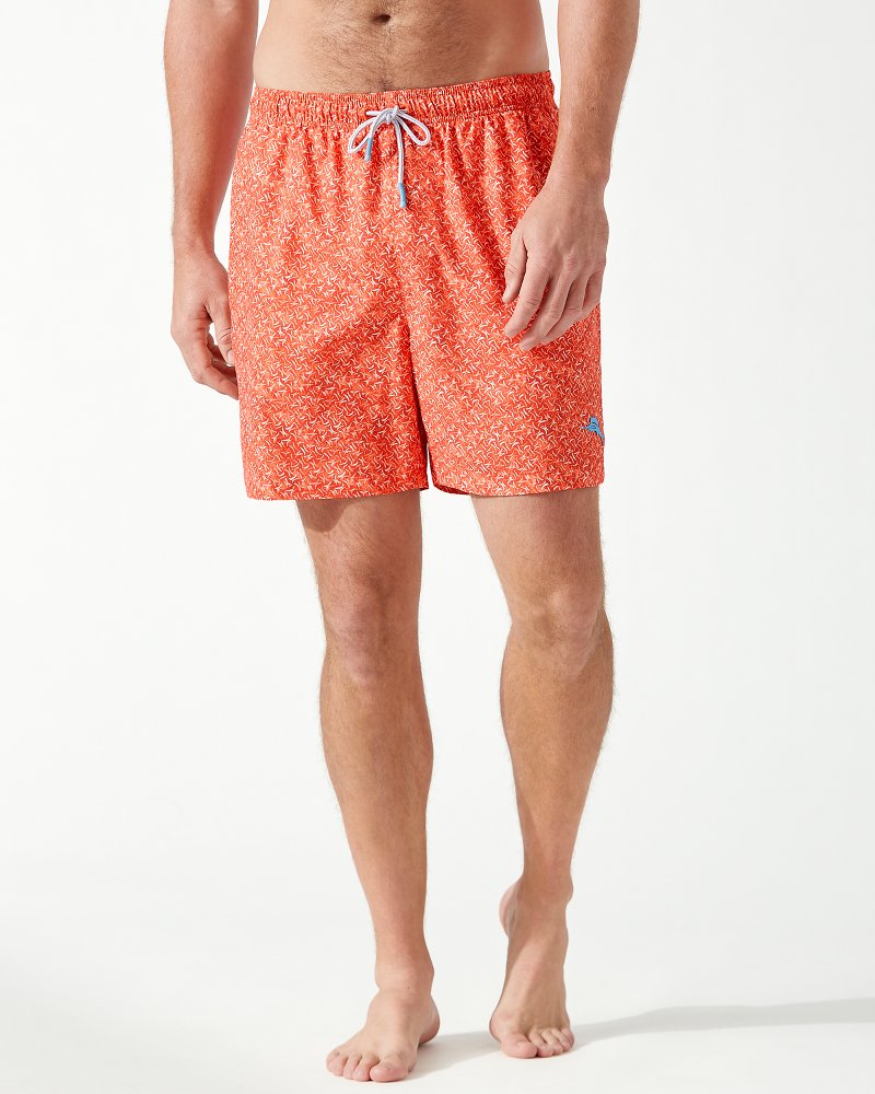 San Francisco 49ers Tommy Bahama Baja Geo Wave Swim Shorts - Gray