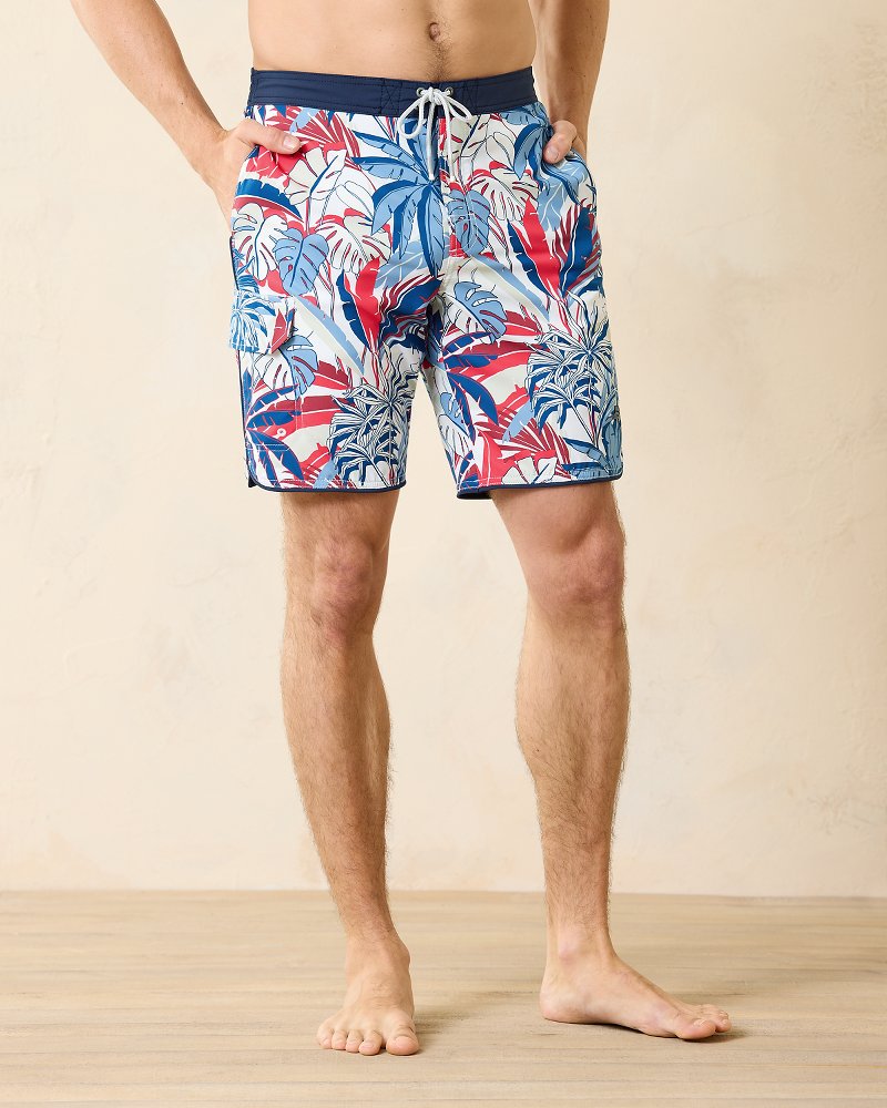 Baja Beachside Jungle Fronds 9-Inch Boardshorts