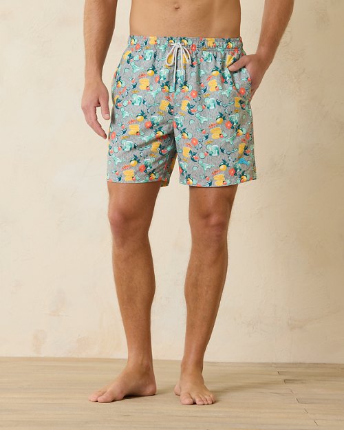 Naples Tales of a Cocktail 6-Inch Swim Trunks