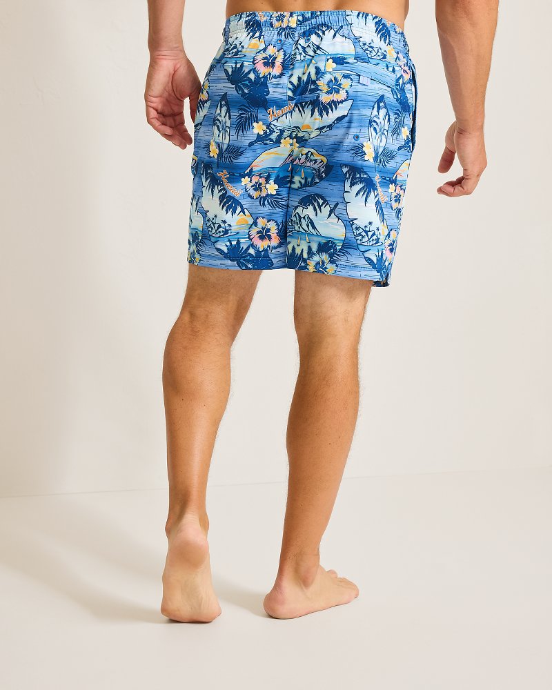 Naples Ocean Echoes 6-Inch Swim Trunks