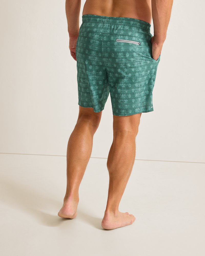 Huntington Faded Fronds E-Waist Hybrid 8-Inch Shorts