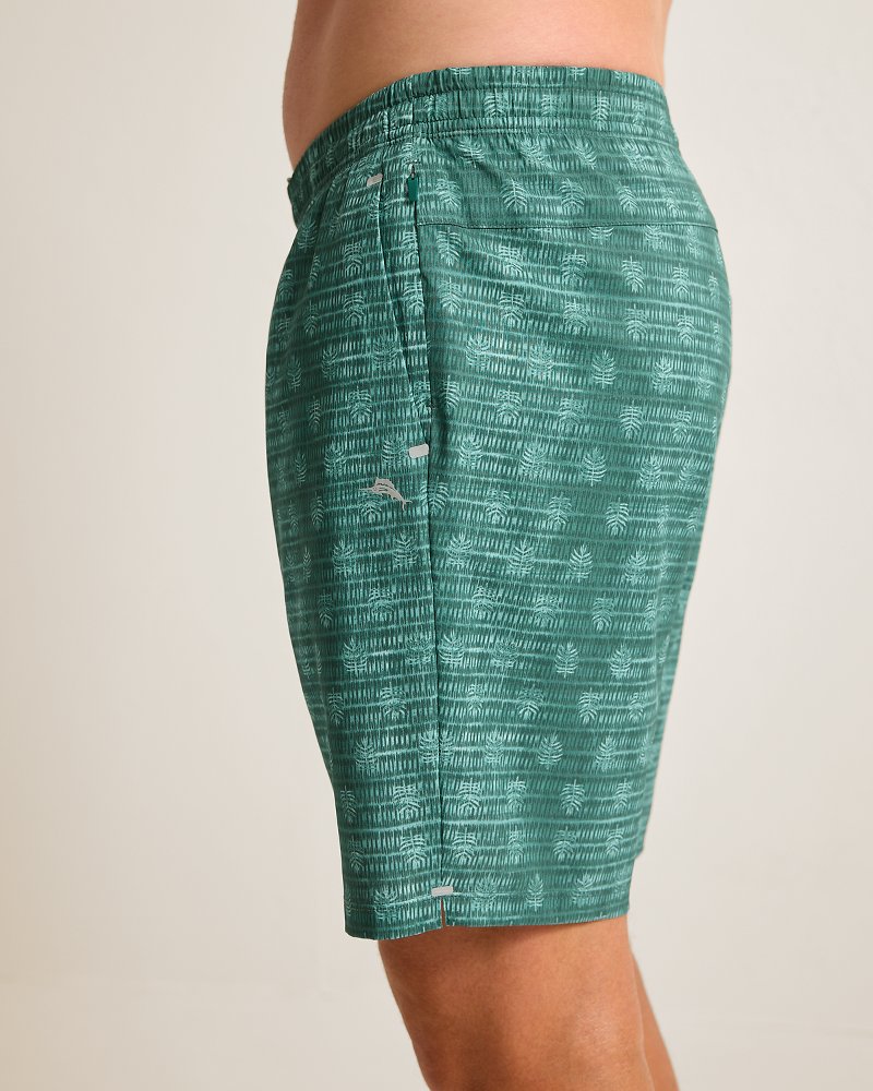 Thumbnail for Huntington Faded Fronds E-Waist Hybrid 8-Inch Shorts