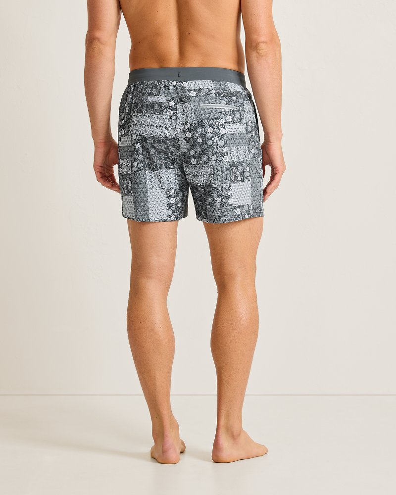 Kona Cove Palazzo Patchwork Hybrid 5-Inch Shorts