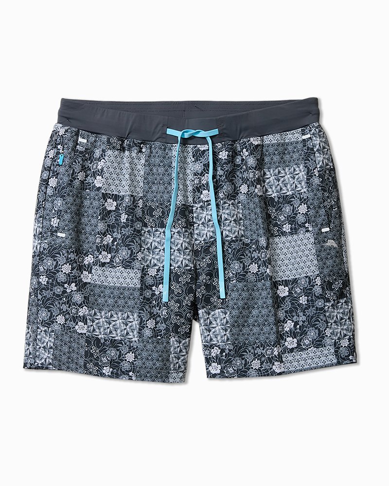 Kona Cove Palazzo Patchwork Hybrid 5-Inch Shorts