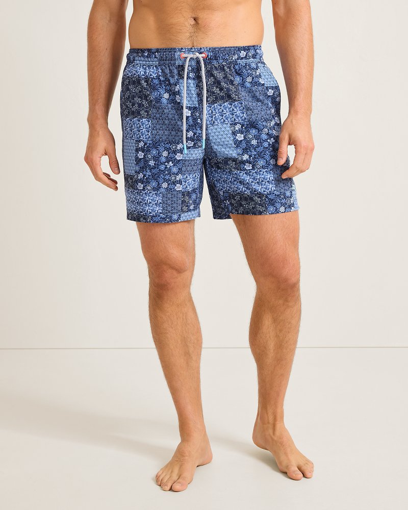 Naples Palazzo Patchwork 6-Inch Swim Trunks