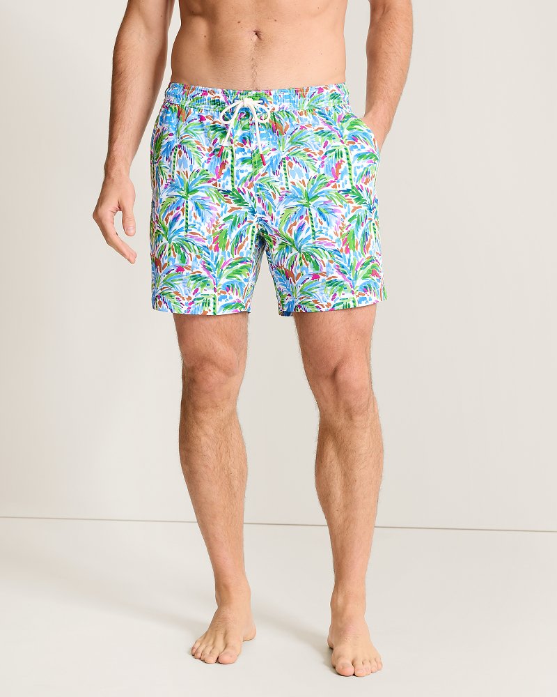 Naples Poolside Palms 6-Inch Swim Trunks