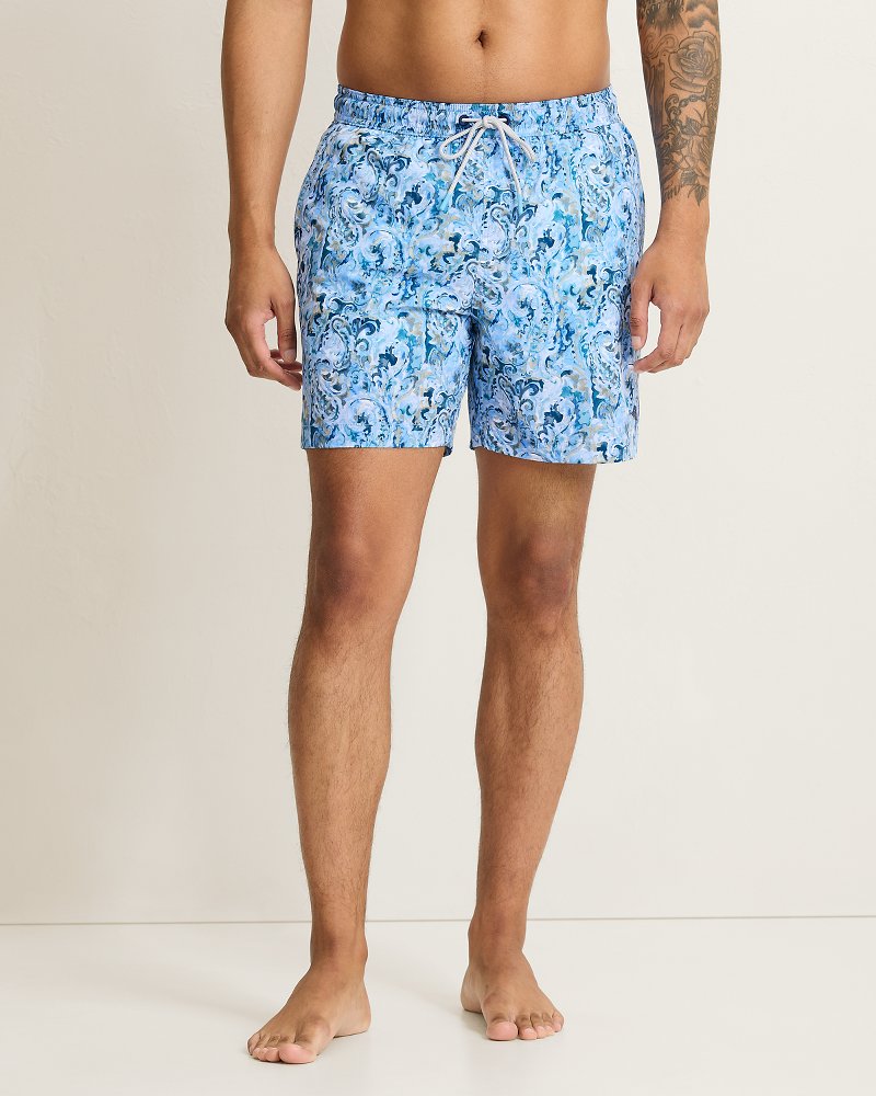Naples Tidal Echoes 6-Inch Swim Trunks