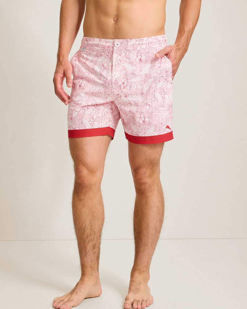 Amalfi Shores Frond Horizons 6-Inch Swim Trunks