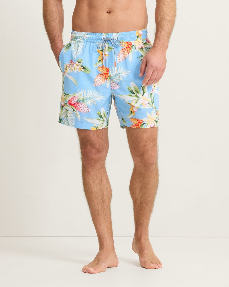Naples Ginger Blooms 6-Inch Swim Trunks