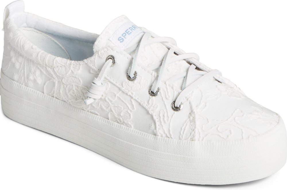 Women s Sperry Crest Vibe Lace Platform Sneaker White Tommy Bahama