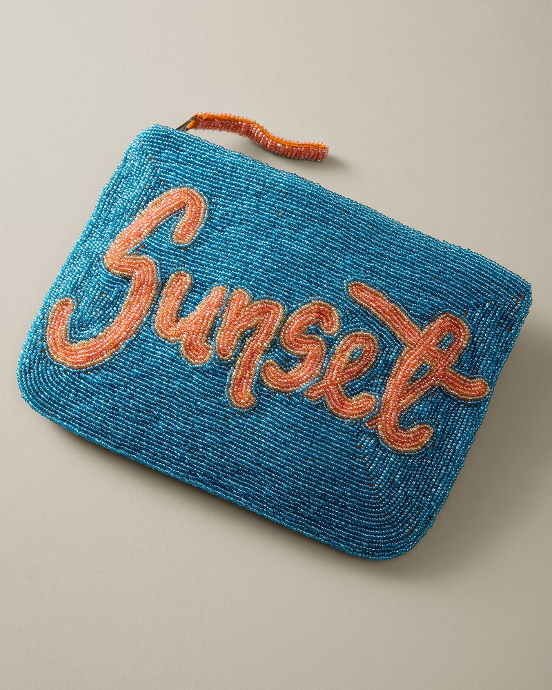 Sunrise Sunset Beaded Clutch