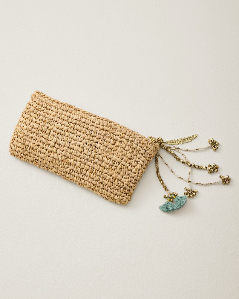 Sunshine Crochet Metallic Raffia Pouch thumbnail 3