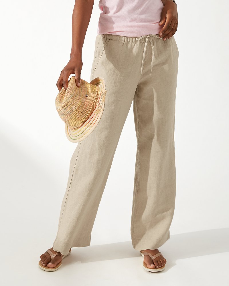 Two Palms High-Rise Linen Easy Pants