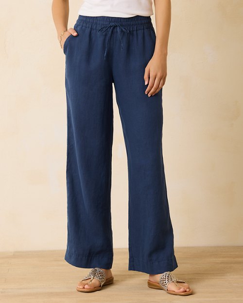 Two Palms High-Rise Linen Easy Pants