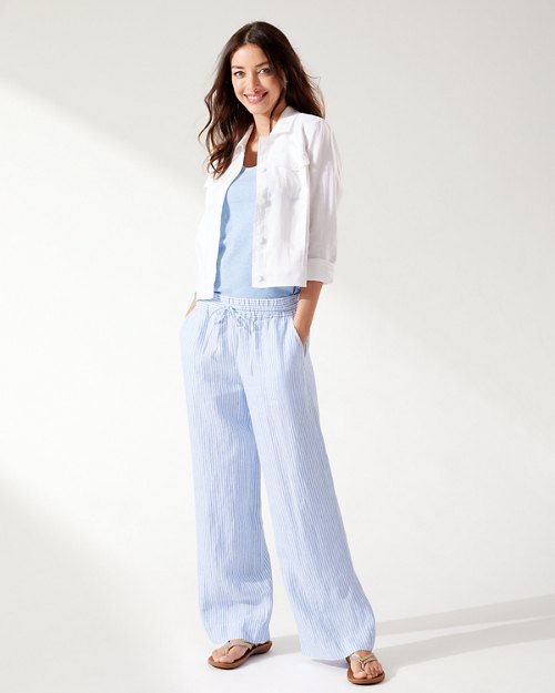 Yacht Me Knot High-Rise Easy Linen Pants