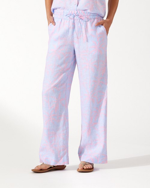 Twin Palms High-Rise Linen Easy Pants