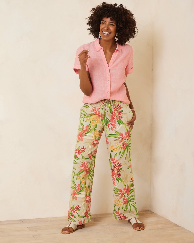 Floral Linen Pants