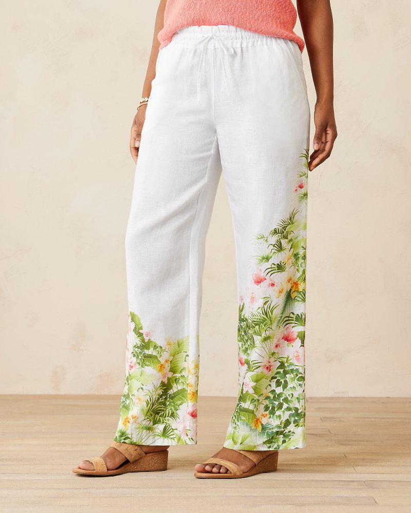 Palma Paradise Two Palms High-Rise Linen Pants