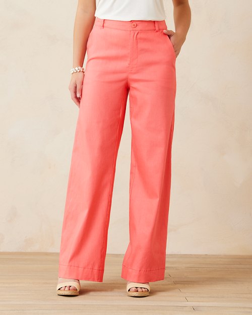Paloma Coast Stretch-Linen Trousers