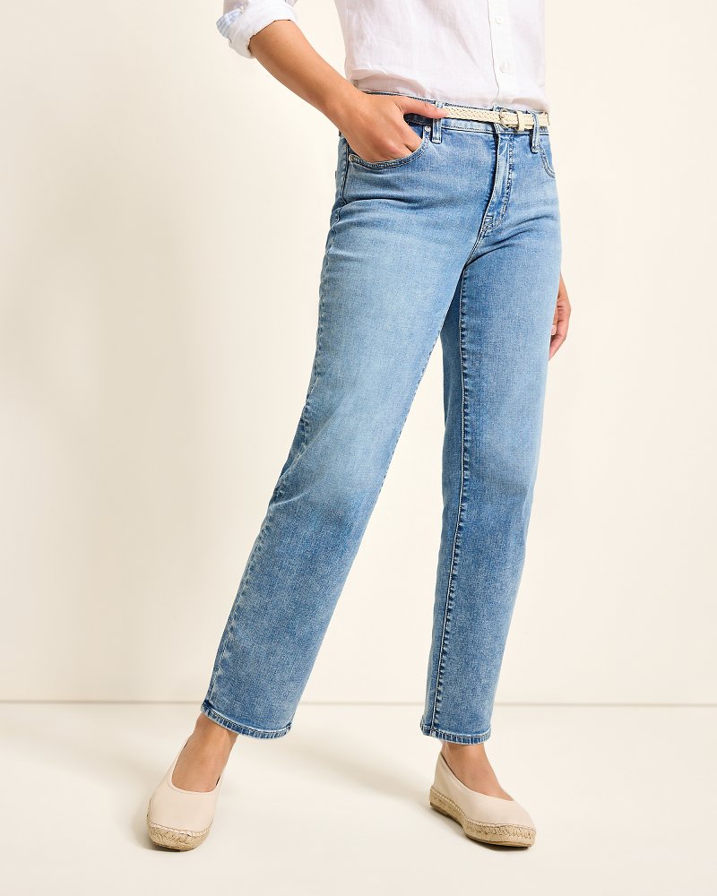 Indigo Palms™ High-Rise Straight-Leg Jeans