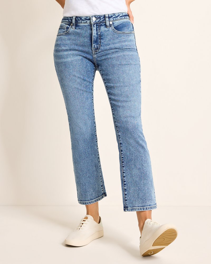 Indigo Palms™ Mid-Rise Cropped Mini Bootcut Jeans