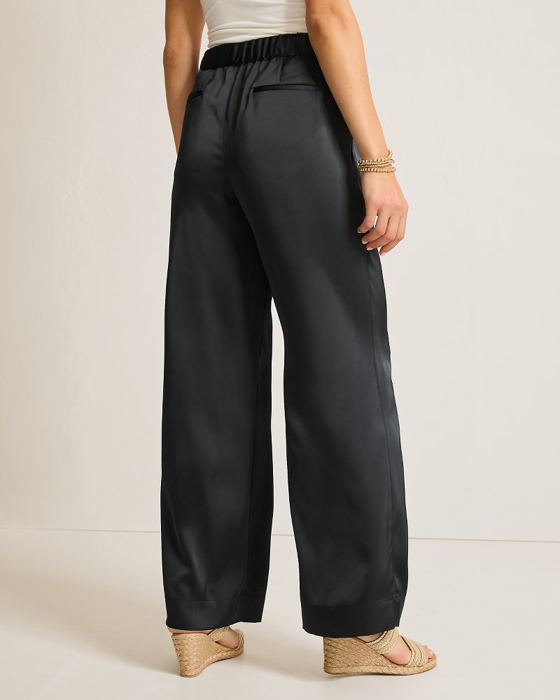 すーママ　meer. MAT SATIN RELAXPANTS/WHT MEER. MAT SATIN RELAX PANTS 白 メーア
