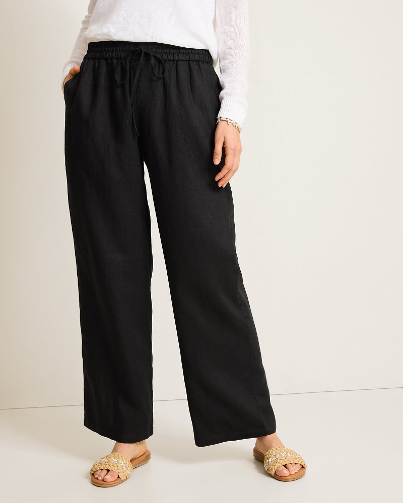 Thumbnail for Two Palms High-Rise Linen Easy Pants