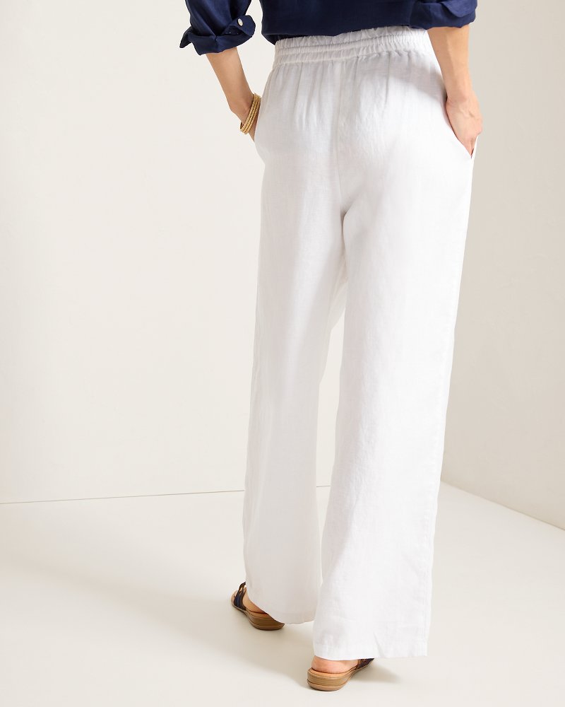 Thumbnail for Two Palms High-Rise Linen Easy Pants