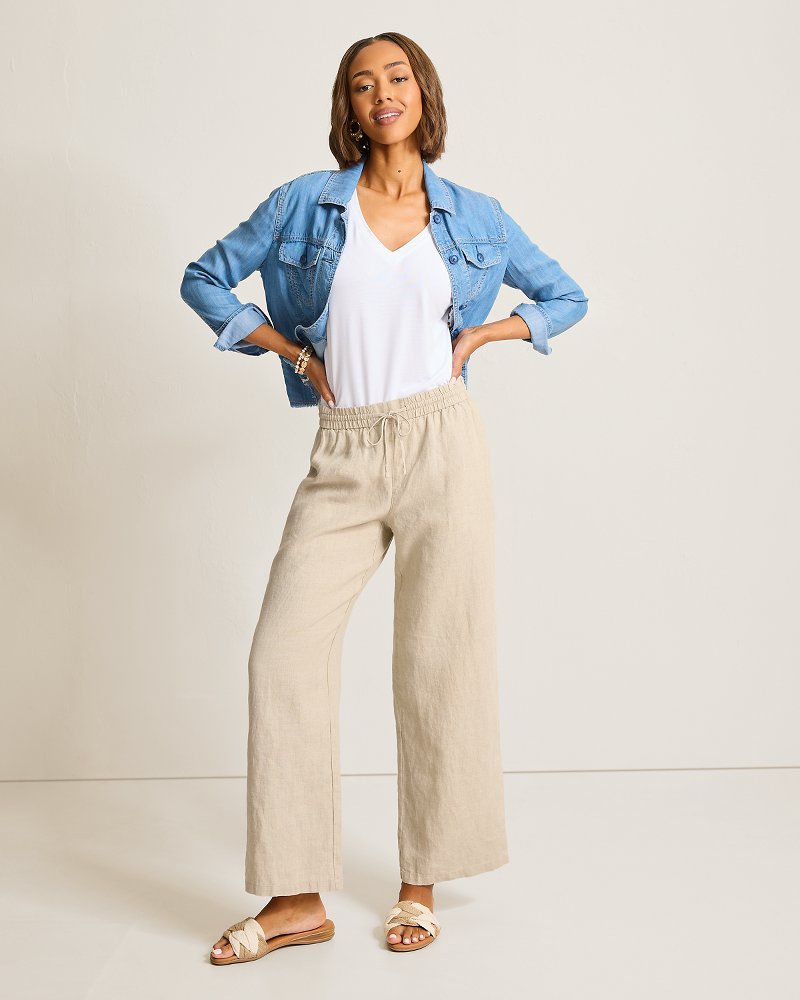 Two Palms High-Rise Linen Easy Pants
