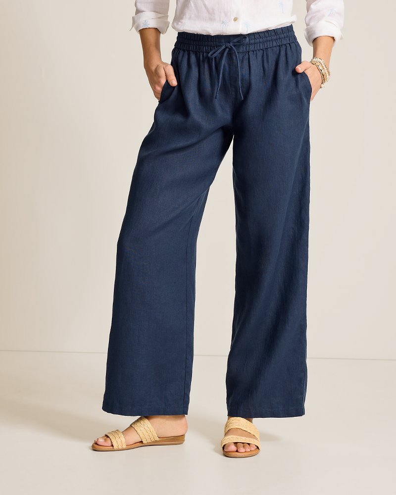 Two Palms High-Rise Linen Easy Pants