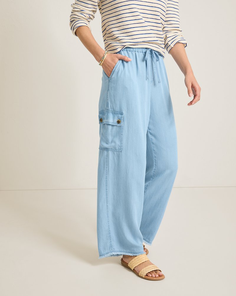 Thumbnail for Chambray O'Lei Linen-Blend Cargo Pants