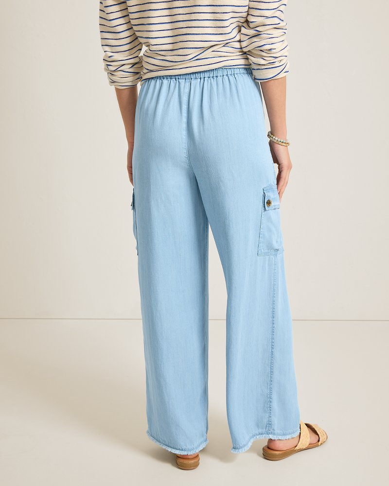 Thumbnail for Chambray O'Lei Linen-Blend Cargo Pants