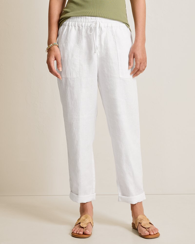 Two Palms High-Rise Tapered Linen Pants