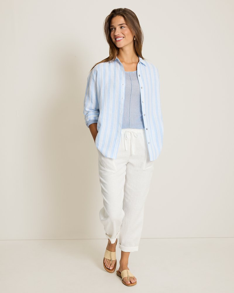Two Palms High-Rise Tapered Linen Pants thumbnail 4