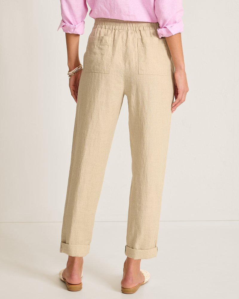 Two Palms High-Rise Tapered Linen Pants