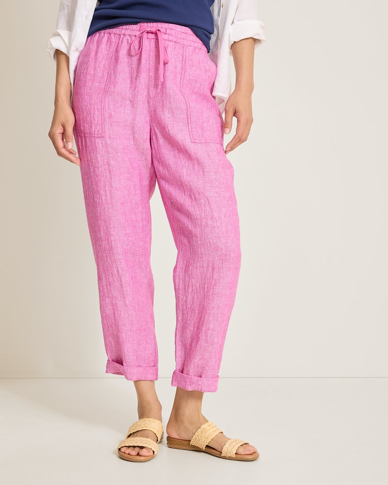 Two Palms High-Rise Tapered Linen Pants