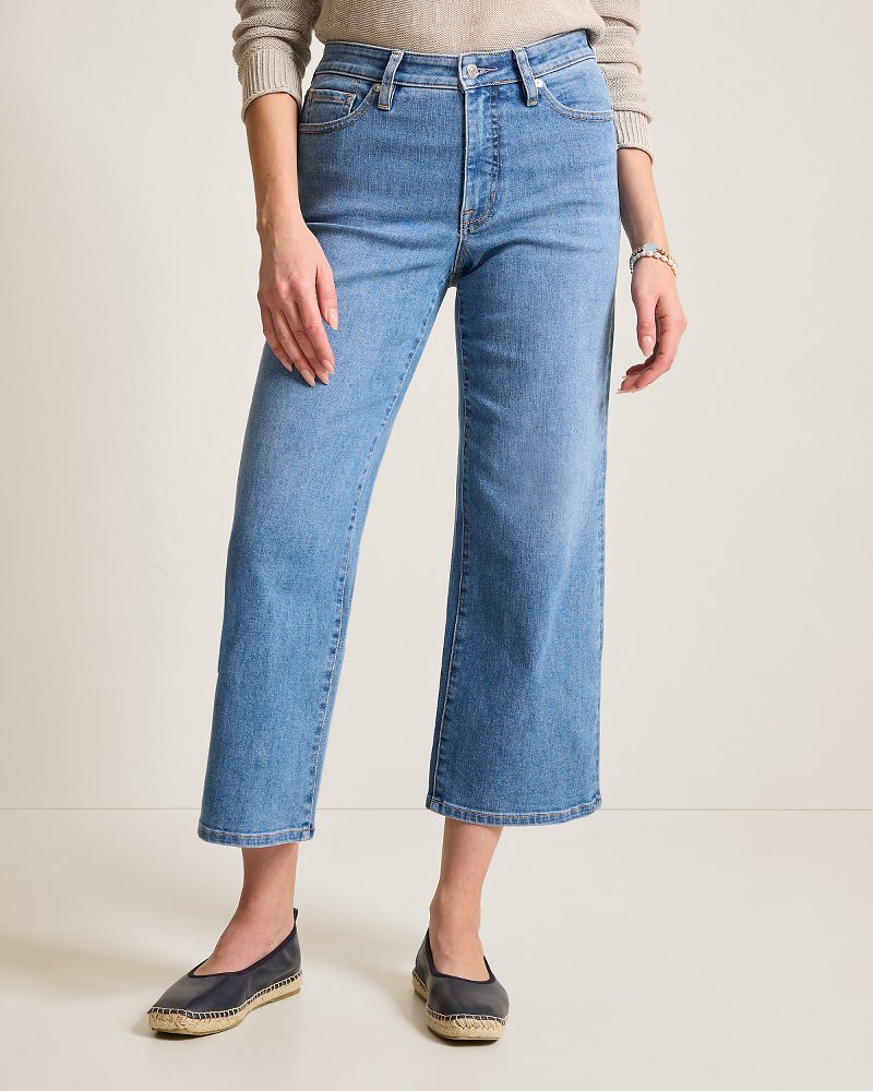 High-Rise Cropped Wide-Leg Jeans