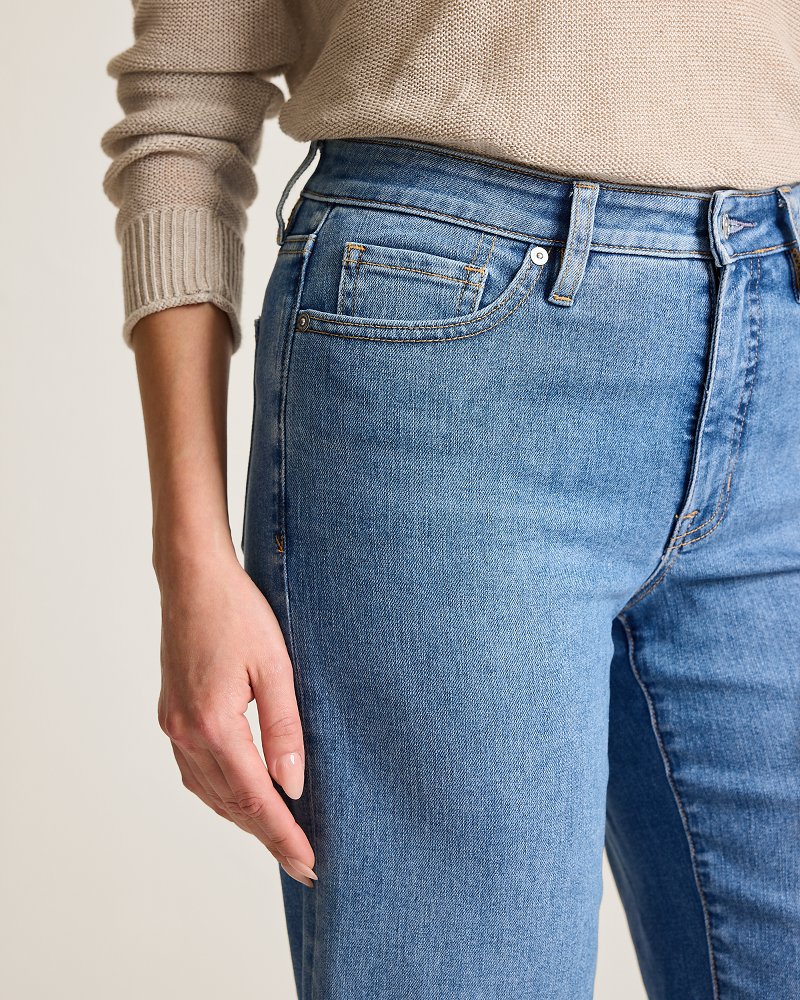 Thumbnail for High-Rise Cropped Wide-Leg Jeans