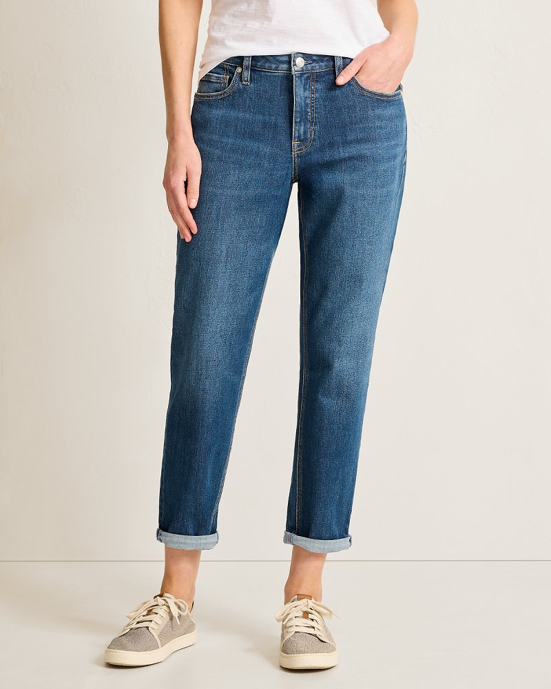 Thumbnail for Mid-Rise Slim Boyfriend Jeans