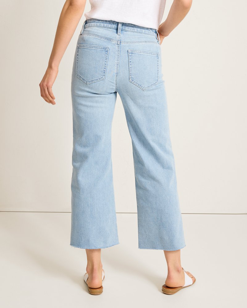 Thumbnail for High-Rise Cropped Wide-Leg Jeans