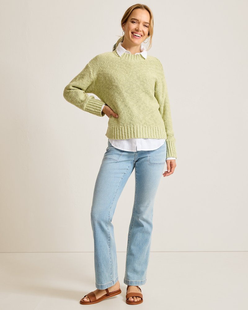 Mid-Rise Patch Pocket Flare Jeans