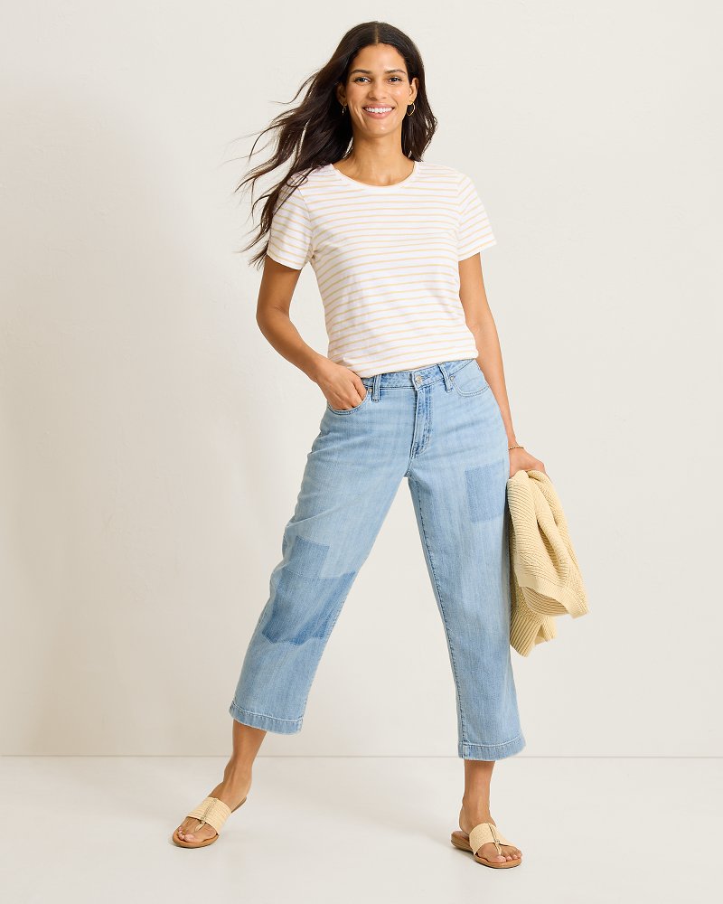 High-Rise Relaxed Straight-Leg Cropped Jeans